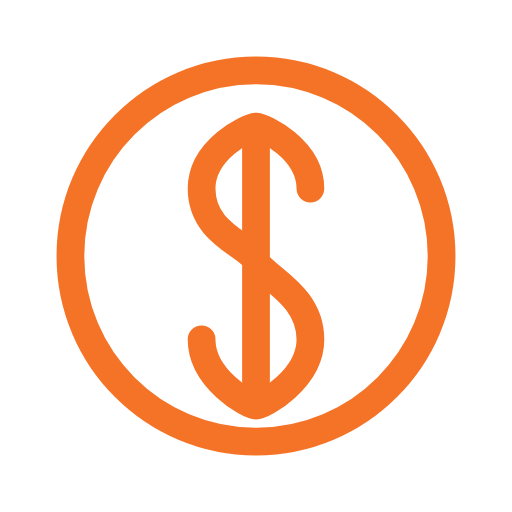 Dollar sign icon for transparent, upfront pricing