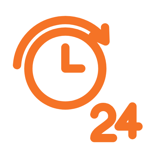 Clock icon for same-day garage door repair service