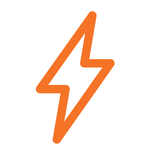 Lightning bolt icon for fast response garage door repair