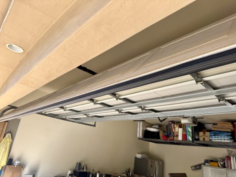 New rubber bottom seal fitted to a residential garage door in Granite Bay, CA