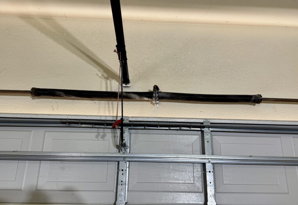Old torsion spring before replacement in Granite Bay, CA