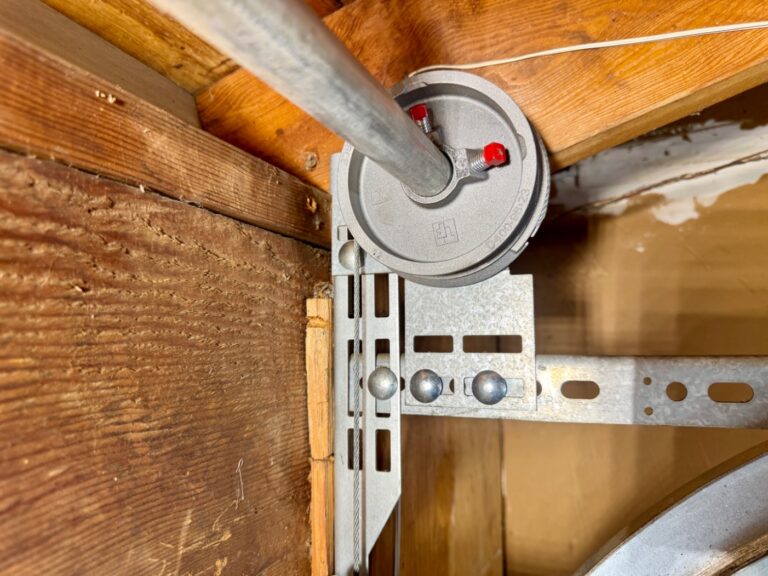 After photo: bearing plate repair completed on a garage door repair in Citrus Heights, CA