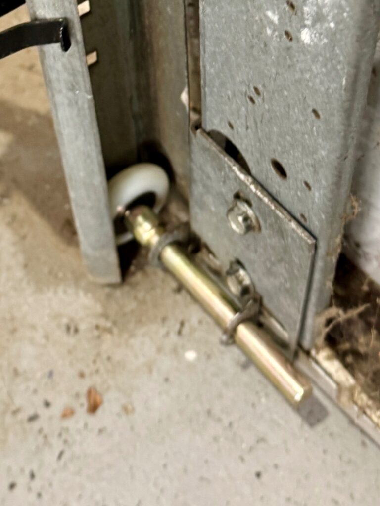 After photo: bottom bracket repair completed on a garage door repair in Carmichael, CA