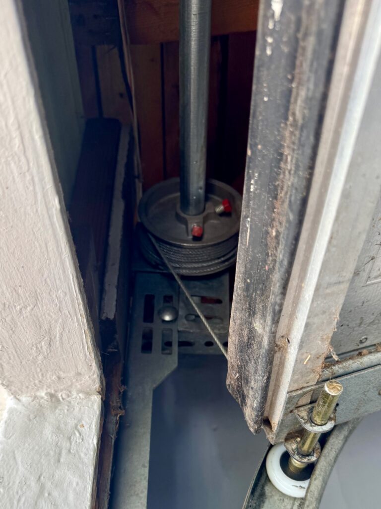 After photo: cable reset completed on a garage door repair in Carmichael, CA
