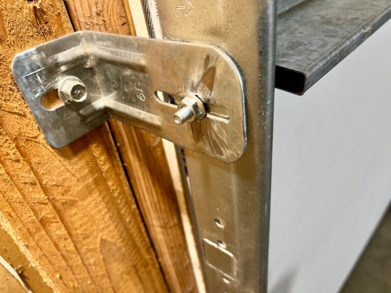 After photo: jamb bracket repair completed on a garage door repair in Sacramento, CA