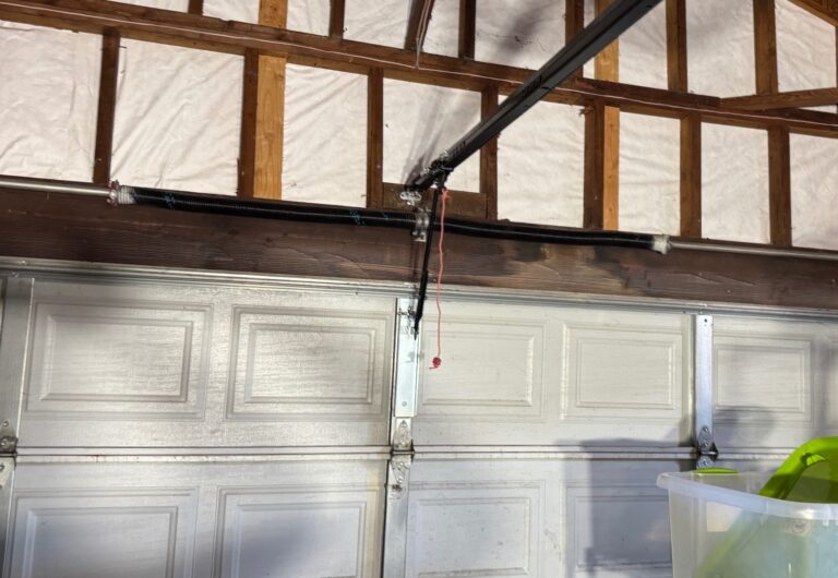 After photo: opener bracket upgrade completed on a garage door repair in Fair Oaks, CA