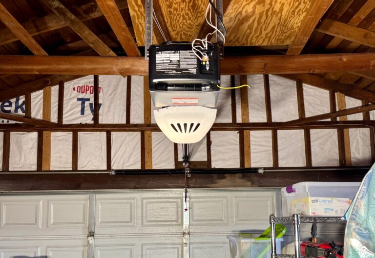 After photo: opener replacement completed on a garage door repair in Fair Oaks, CA