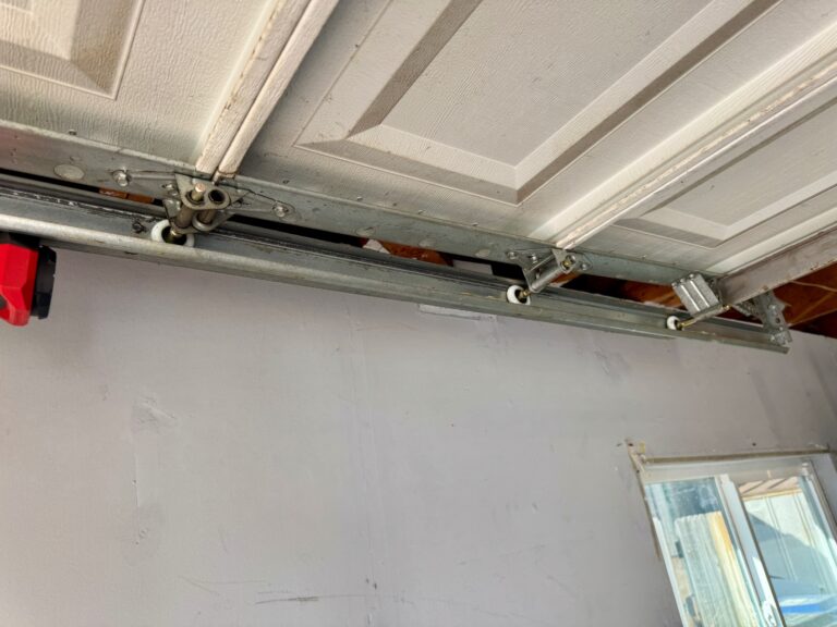 After photo: roller replacement completed on a garage door repair in Carmichael, CA